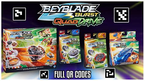 TODOS 22 QR CODES BEYBLADE BURST QUAD DRIVE.